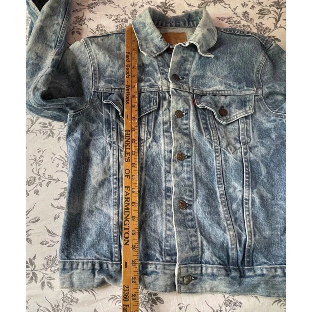 Vintage 60s 70s Levis 70505-0217 Type 3‎ Small E Denim Jacket Size 40 Acid Wash